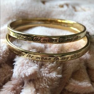 Ettika Gold Plated Engraved Poetic Bangle